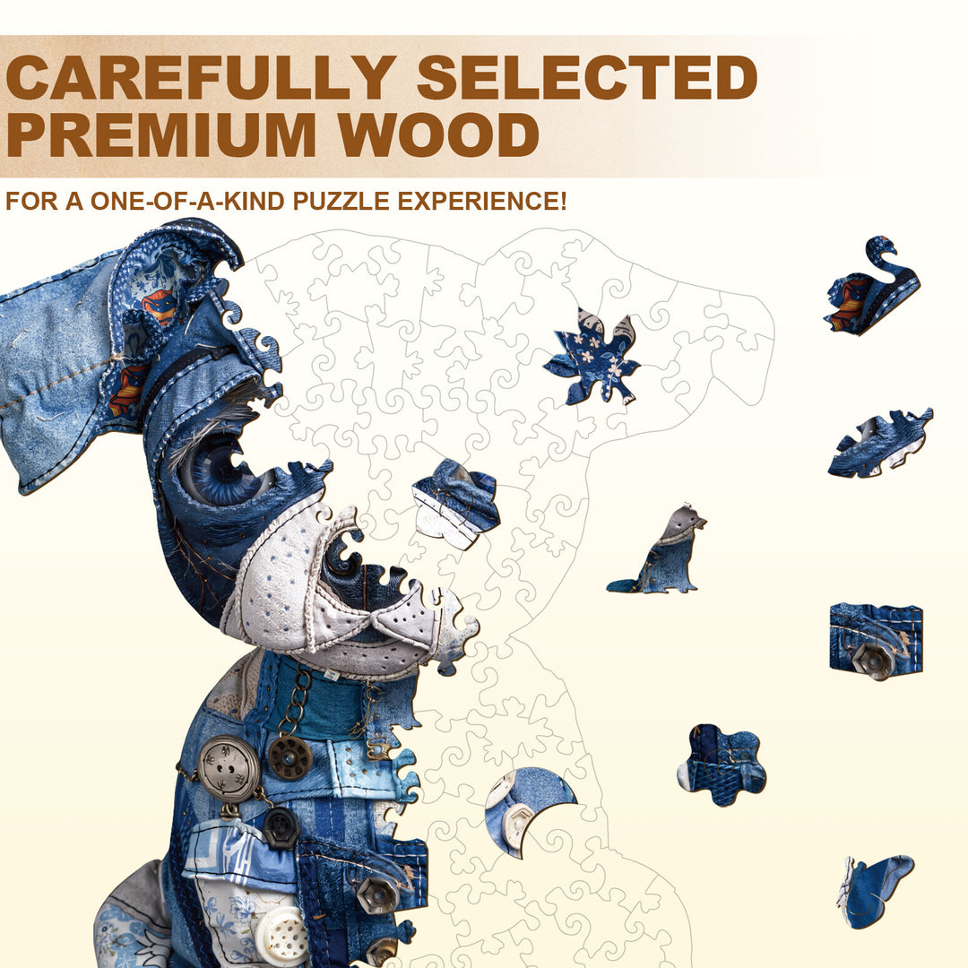 Cowboy Puppy Wooden Jigsaw Puzzle