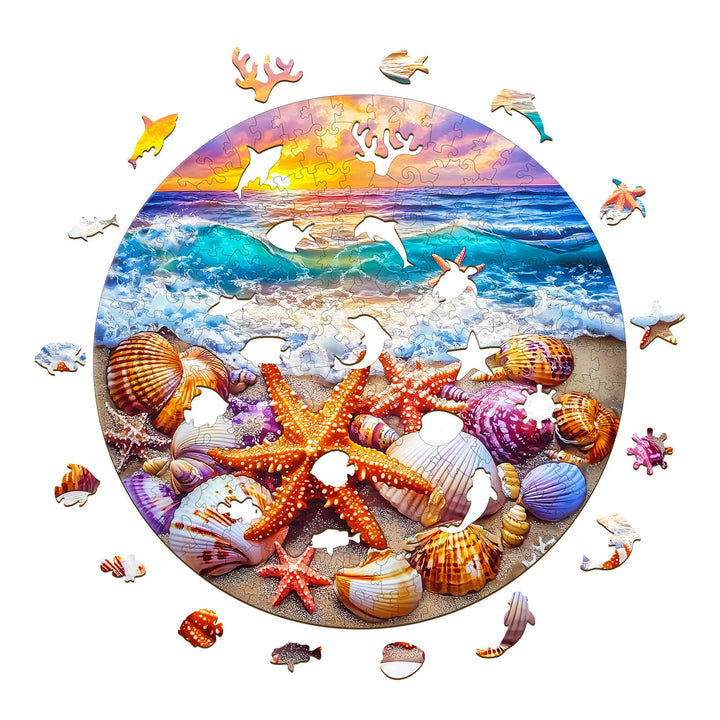 Ocean and Shells-2 Wooden Jigsaw Puzzle