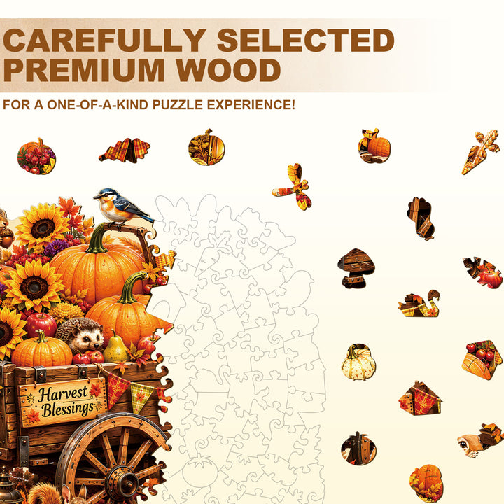 Harvest Wagon Wooden Jigsaw Puzzle