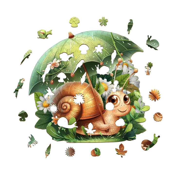 Leisurely Snail Wooden Jigsaw Puzzle