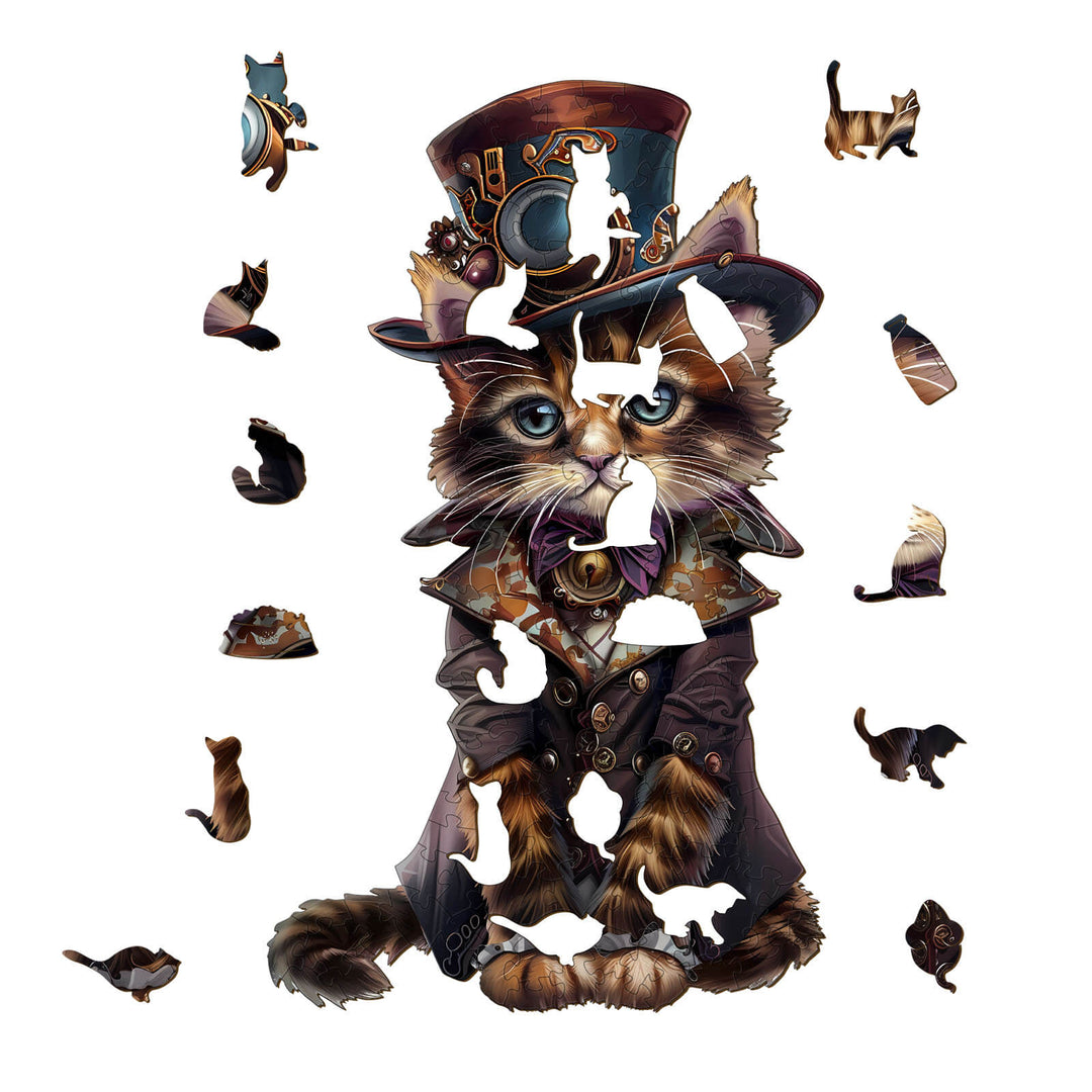 Magic Cat Wooden Jigsaw Puzzle