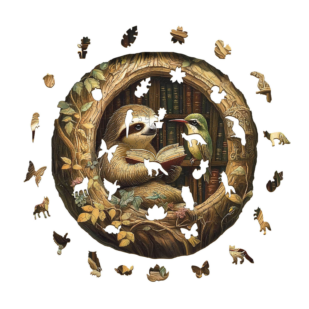 Zoological Library Wooden Jigsaw Puzzle - By Woodbests