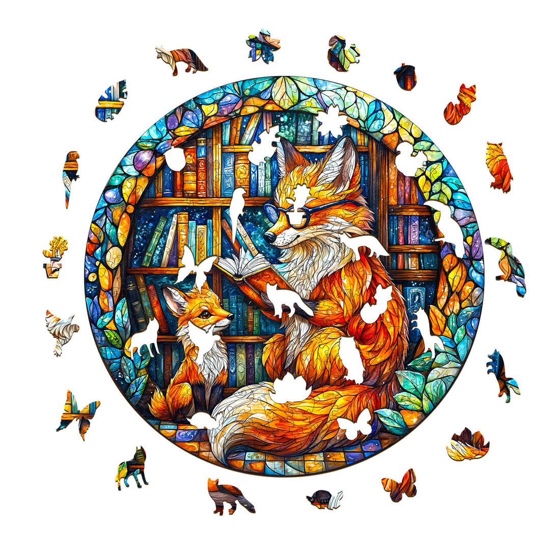 Mother Fox Storytime-2 Wooden Jigsaw Puzzle