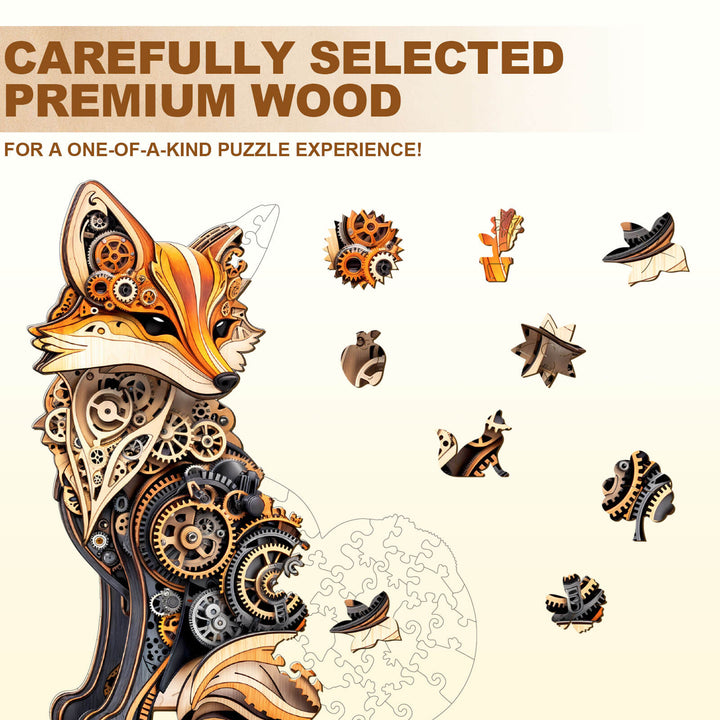 3D Gear fox Wooden Jigsaw Puzzle