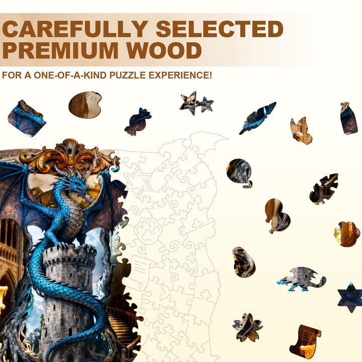 Tower Dragon Story Wooden Jigsaw Puzzle