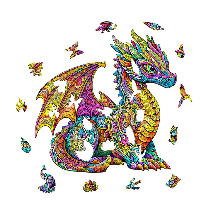 Zentangle Series: Holy Dragon Wooden Jigsaw Puzzle - Woodbests