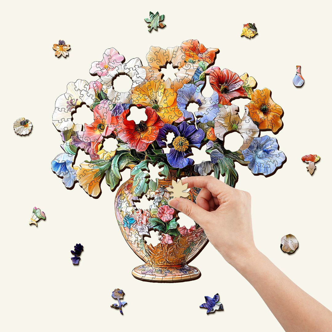 Rompecabezas 3D de flores vintage