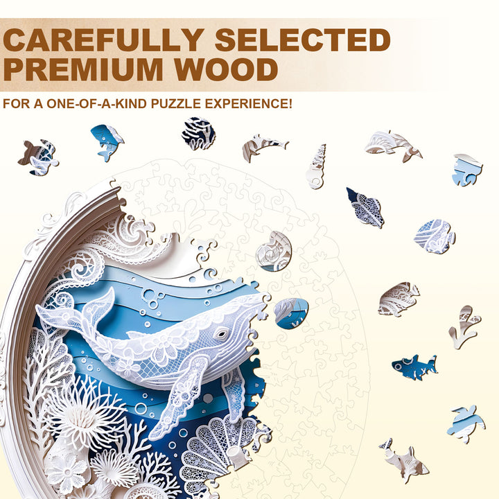 Ocean Whale Wooden Jigsaw Puzzle