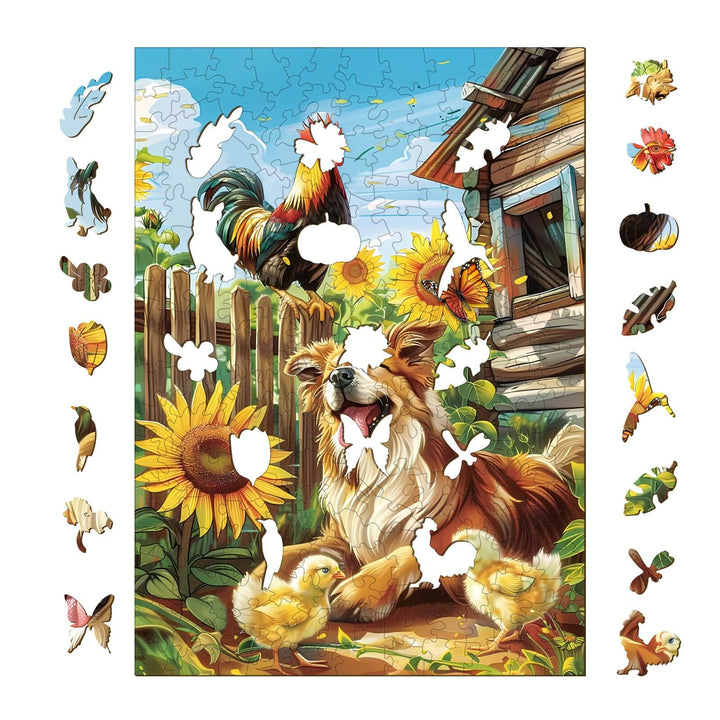 Summer Farm Wooden Jigsaw Puzzle