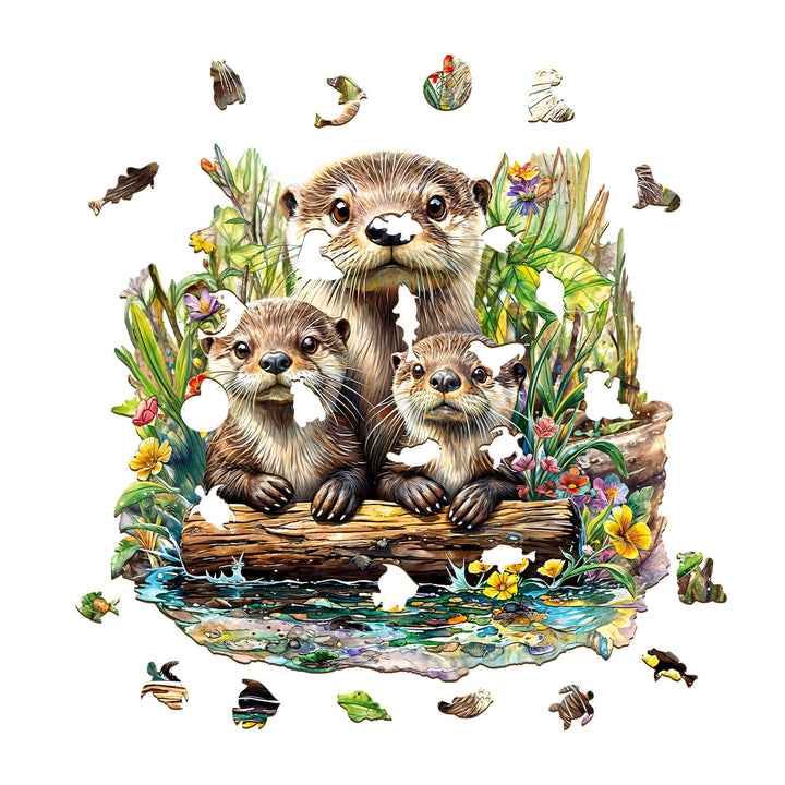 Puzzle en bois Loutre tranquille