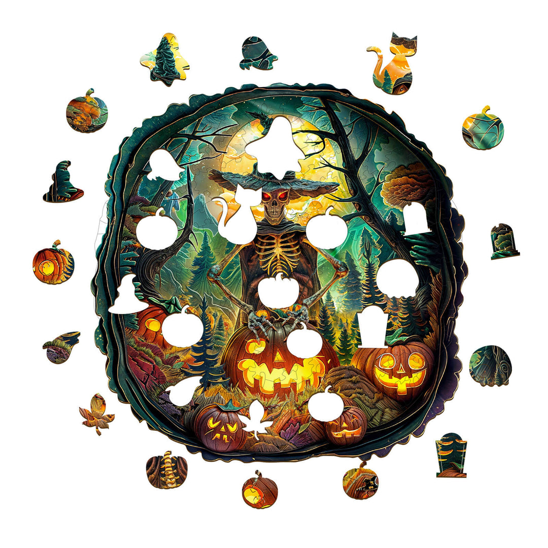 Puzzle en bois d'Halloween