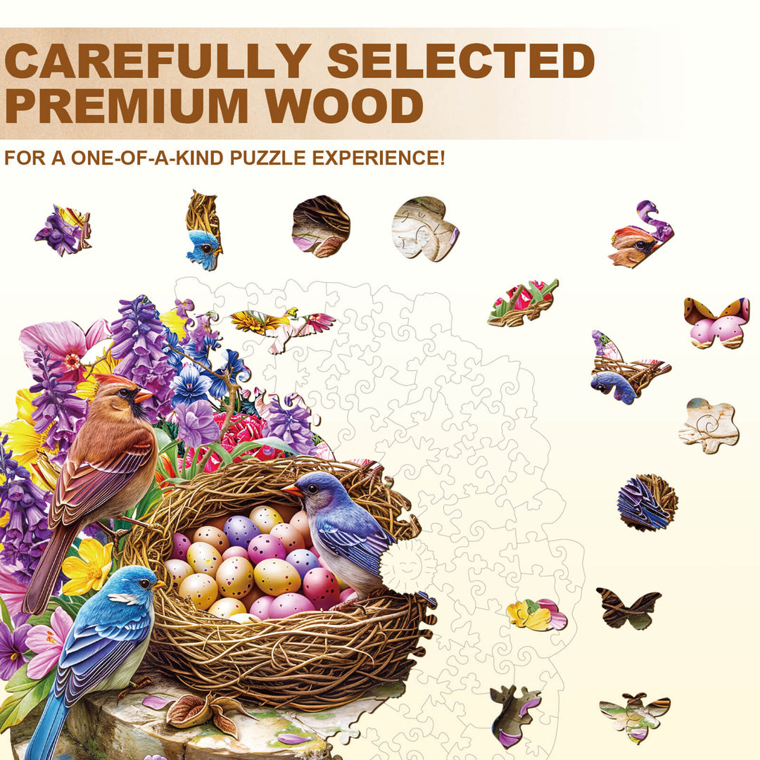 Eggflower Garden Wooden Jigsaw Puzzle