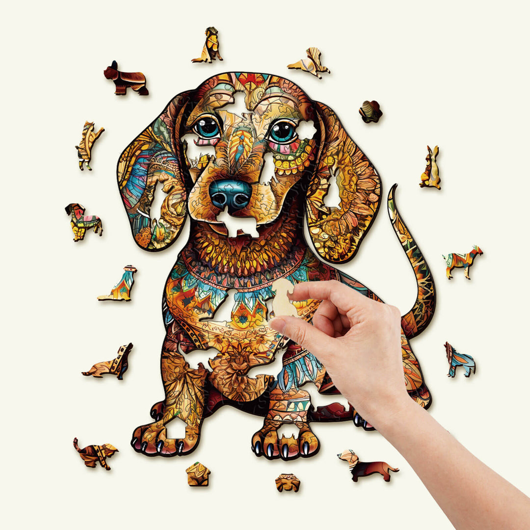 Dachshund 2 Wooden Jigsaw Puzzle