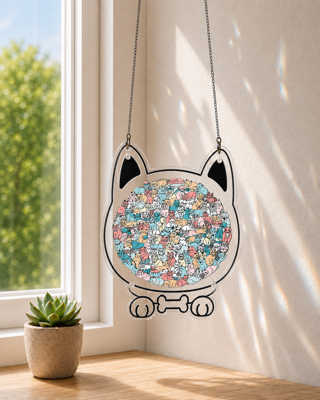Acrylic Jigsaw Puzzle Suncatcher - Kitten Club