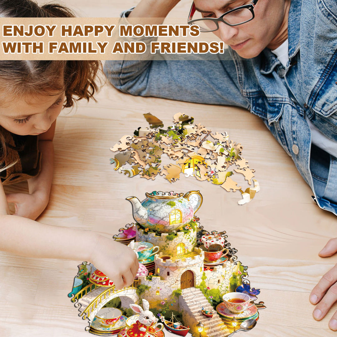 Bunny Tea Party Wooden Jigsaw Puzzle