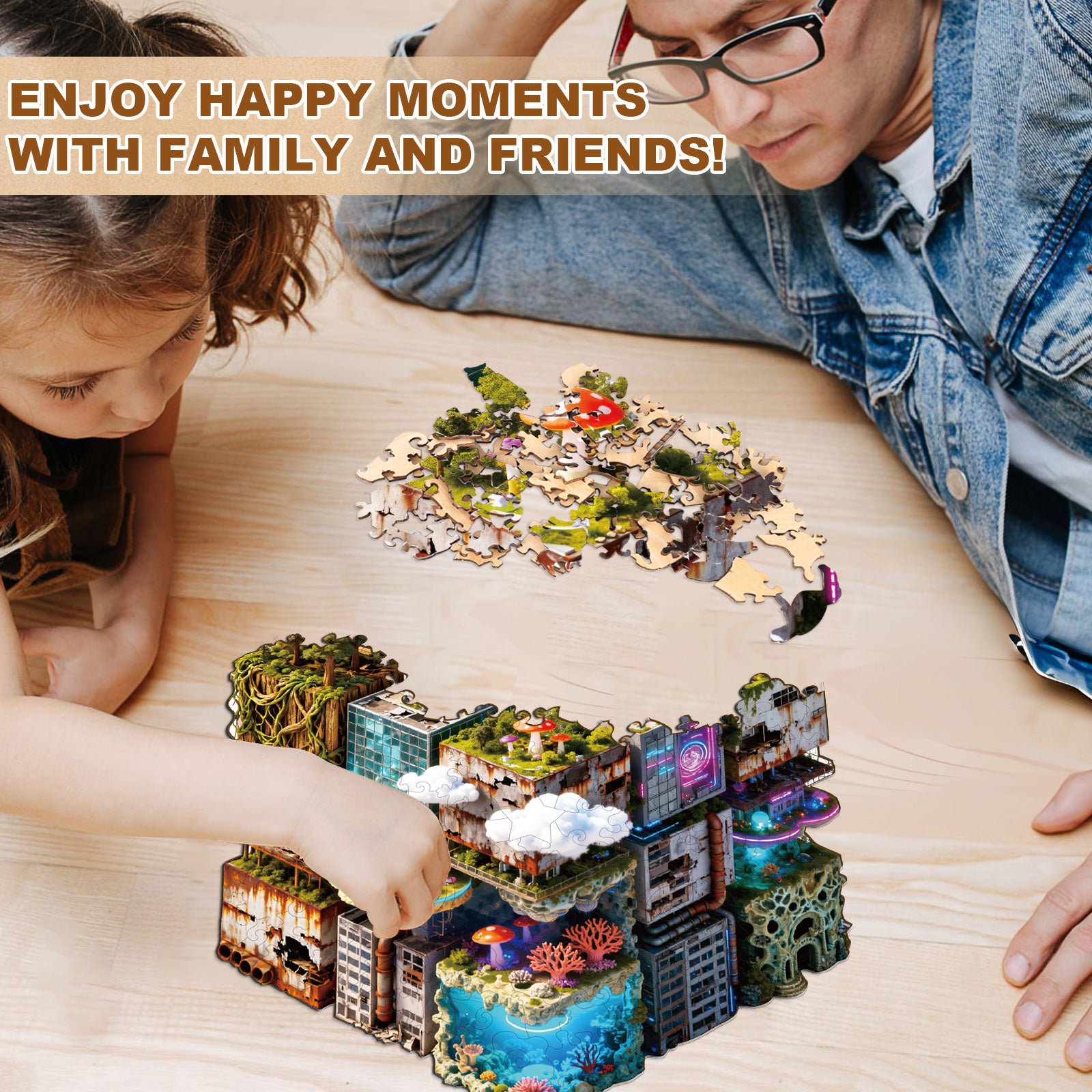 Shifting City Wooden Jigsaw Puzzle