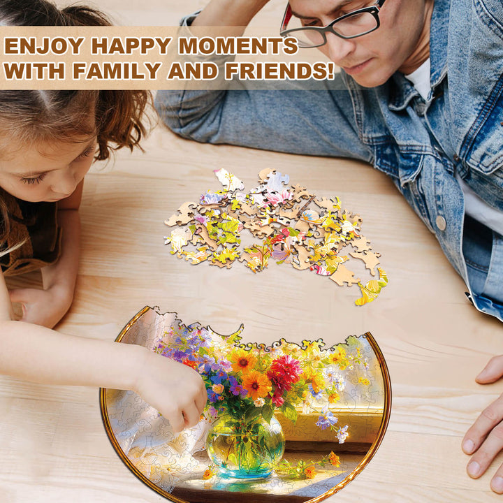 Window Garden Wooden Jigsaw Puzzle