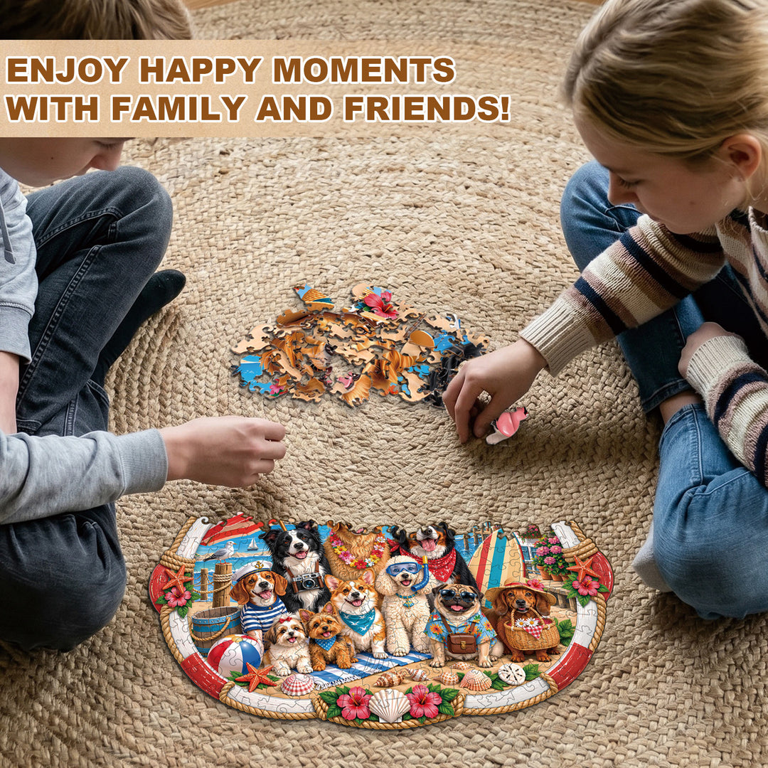 Coastal Party  Wooden Jigsaw Puzzle