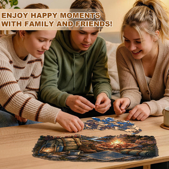 Moonlit Quest  Wooden Jigsaw Puzzle