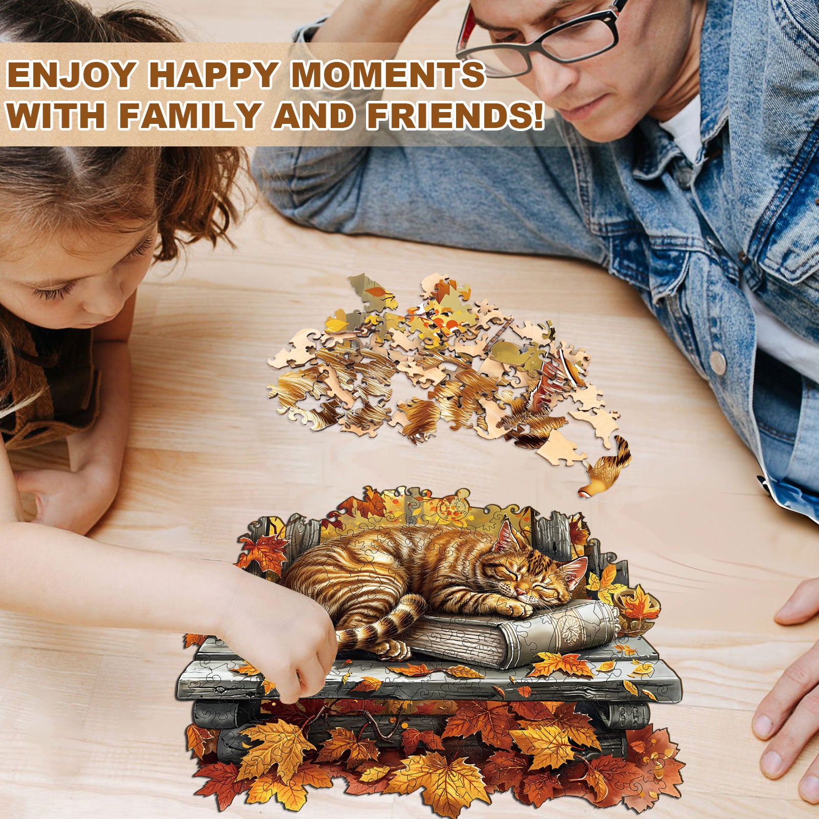 Resting Cat Wooden Jigsaw Puzzle