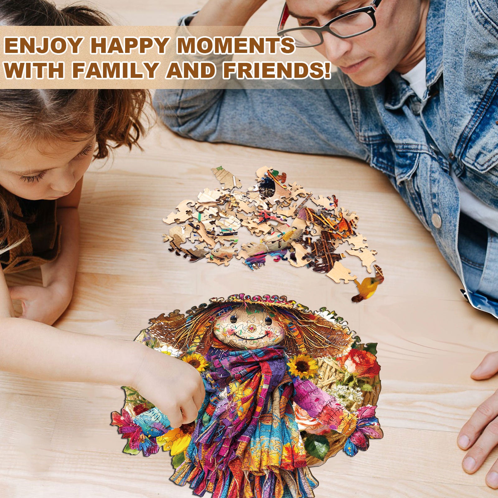 Straw Maiden Wooden Jigsaw Puzzle