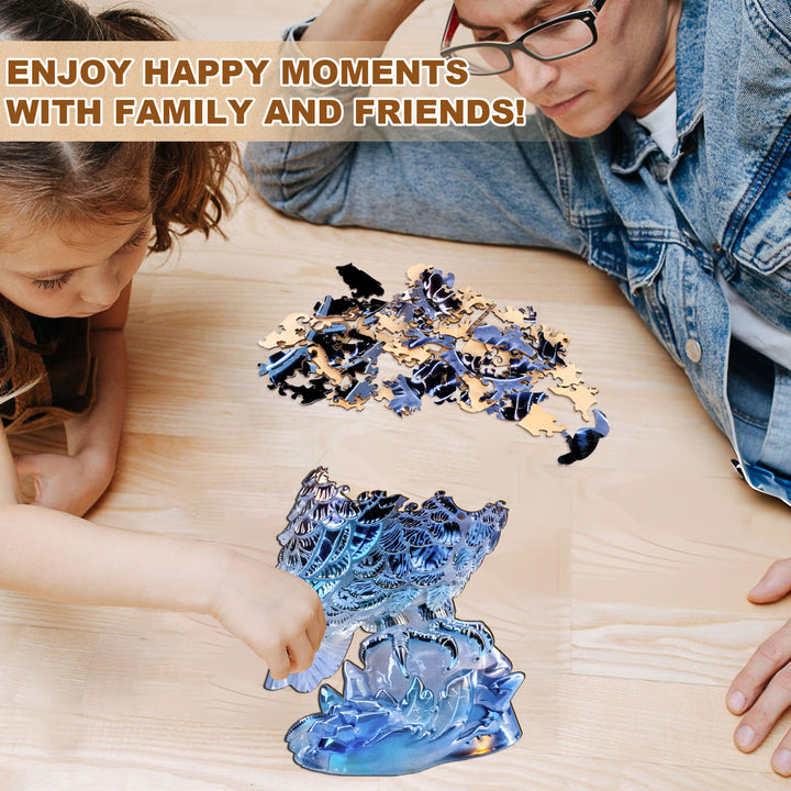 Neon Owl Wooden Jigsaw Puzzle