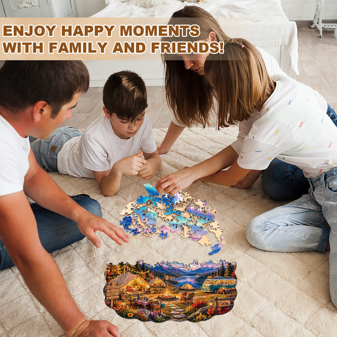 Aurora Camp  Wooden Jigsaw Puzzle