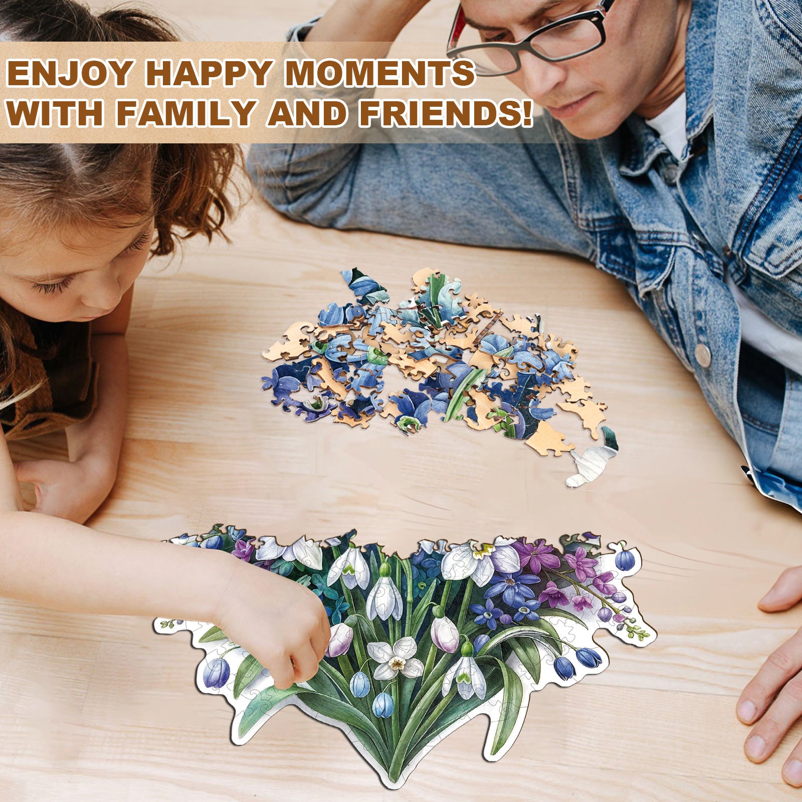 Secret Words of Spring Wooden Jigsaw Puzzle