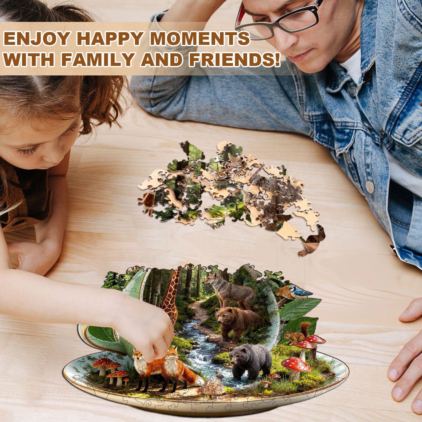 teacup forest Wooden Jigsaw Puzzle