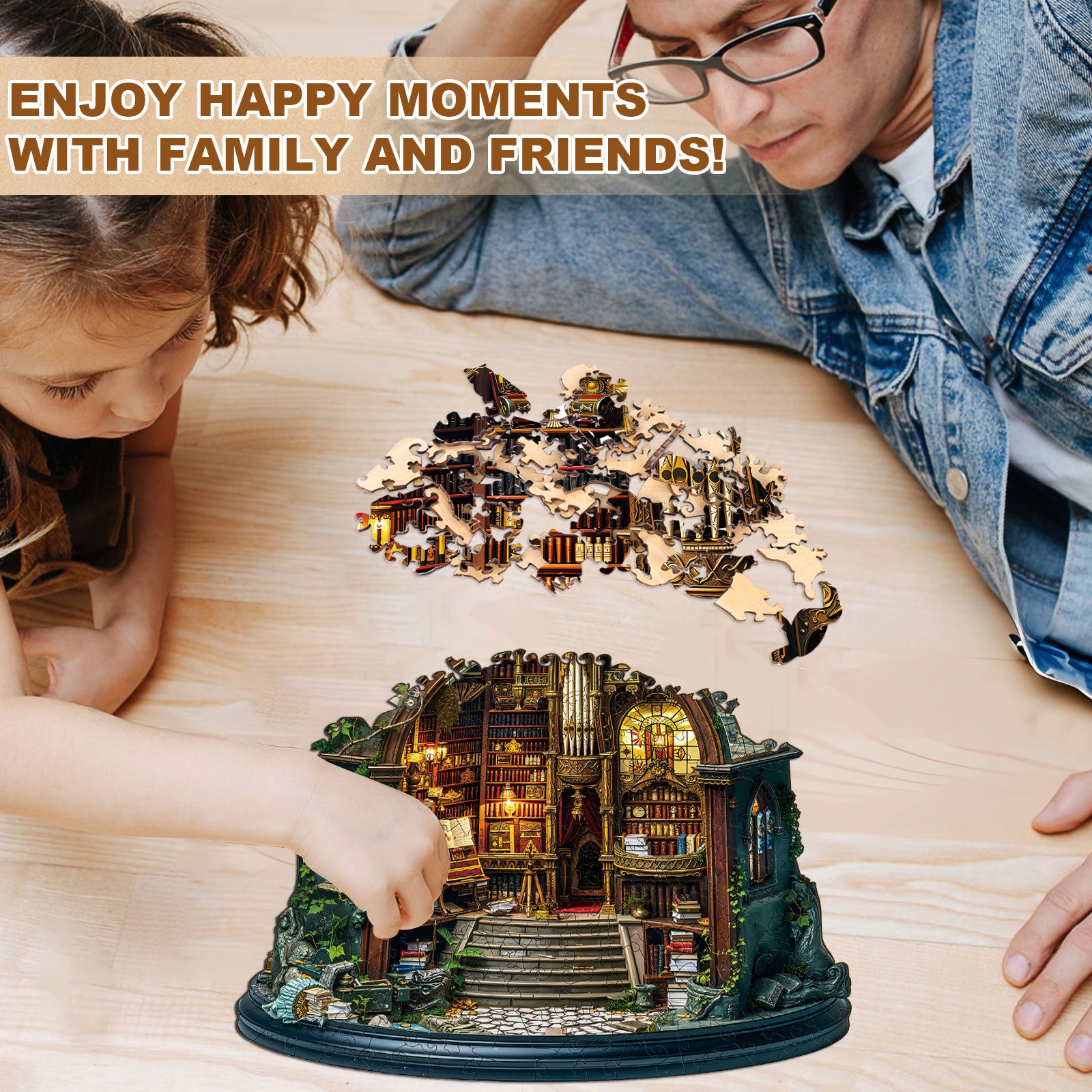 Enchanted Library Wooden Jigsaw Puzzle