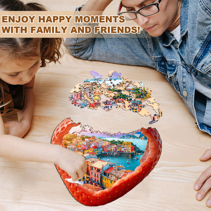 Strawberry Shoreline Wooden Jigsaw Puzzle