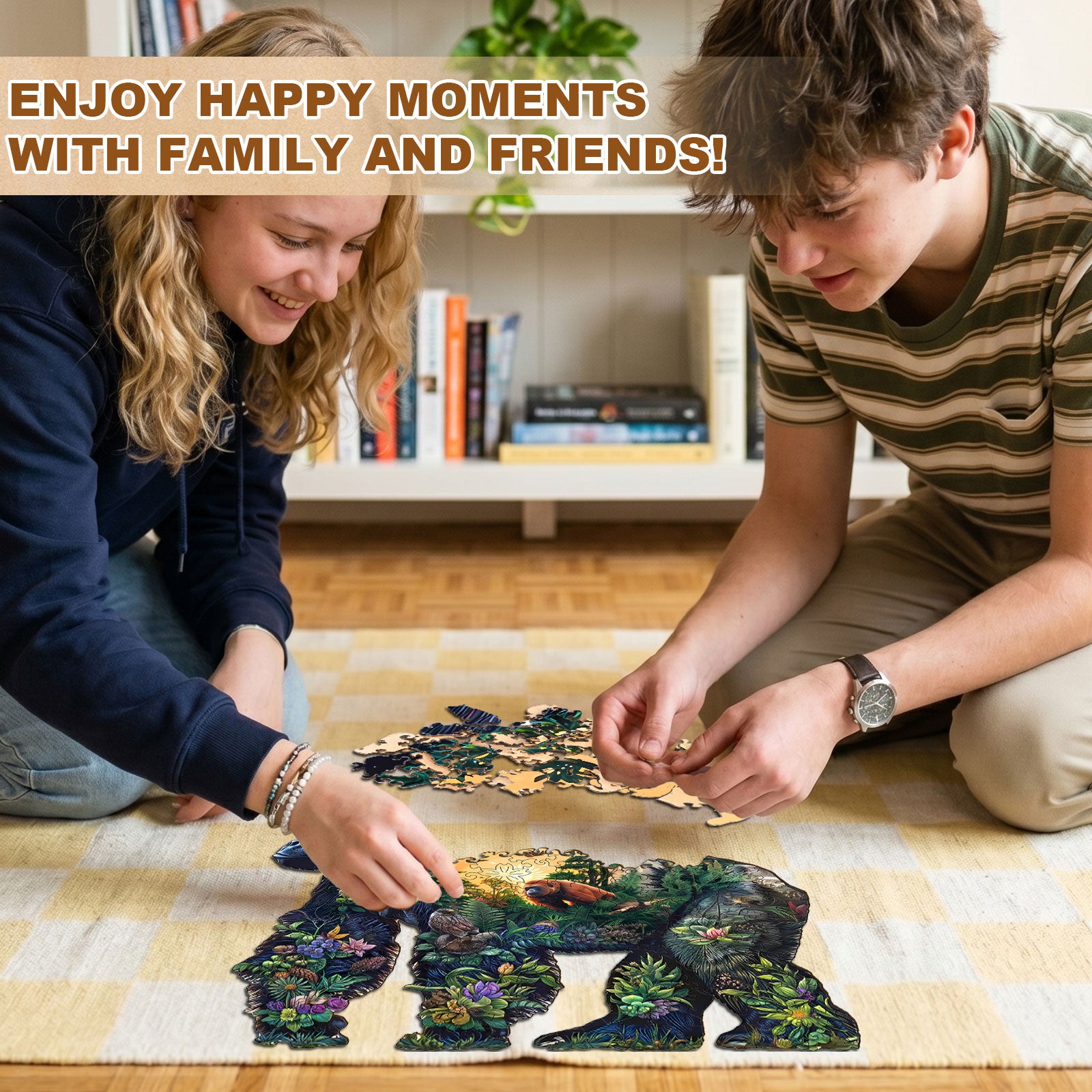 Floral Giant Wooden Jigsaw Puzzle
