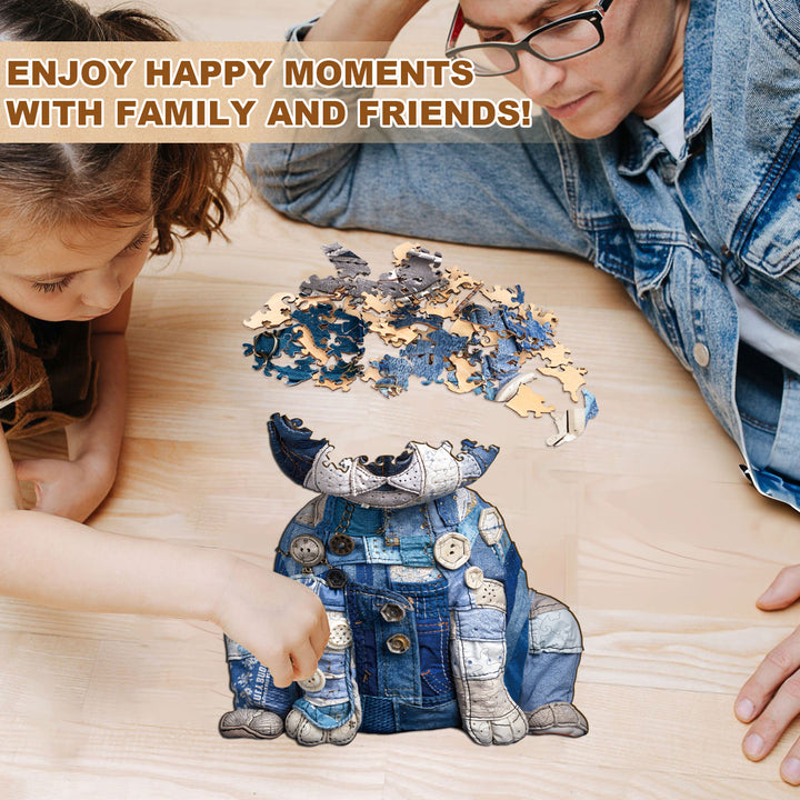 Cowboy Puppy Wooden Jigsaw Puzzle