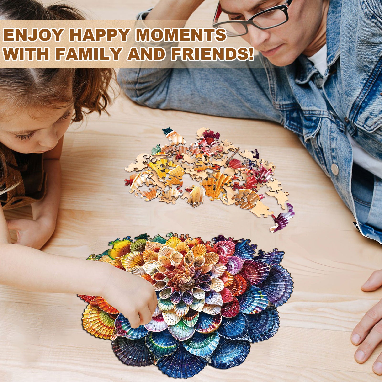 Ocean Mandala Wooden Jigsaw Puzzle