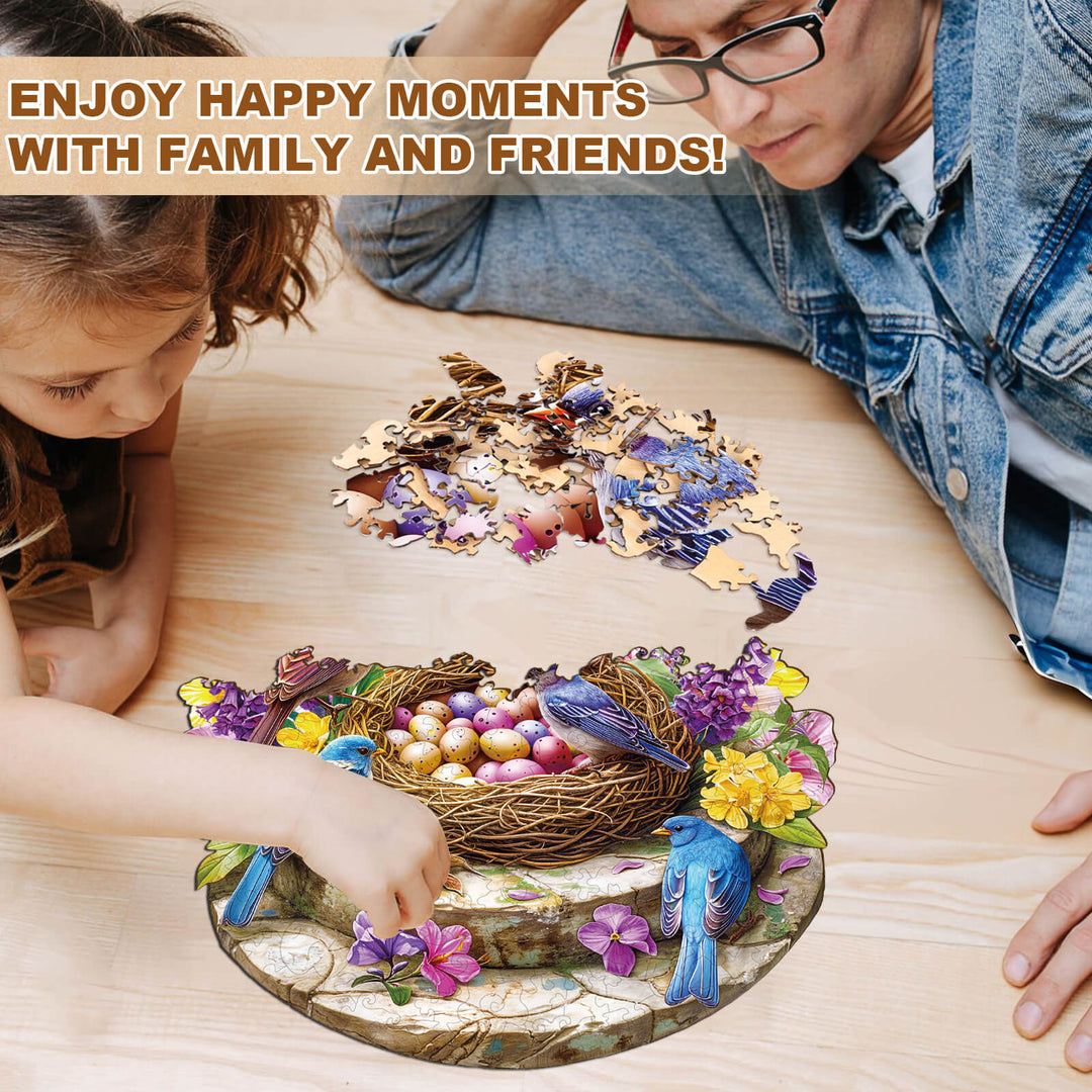 Eggflower Garden Wooden Jigsaw Puzzle