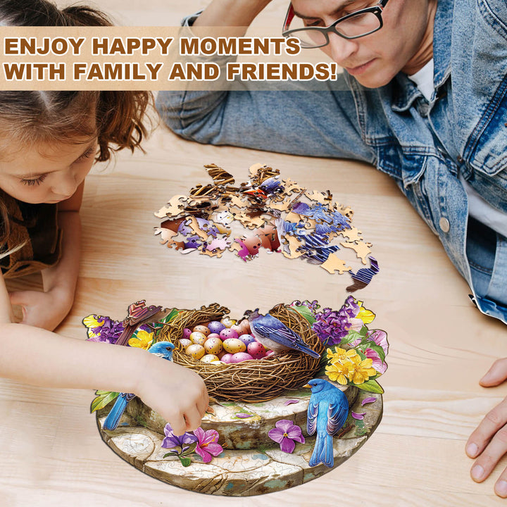 Eggflower Garden Wooden Jigsaw Puzzle