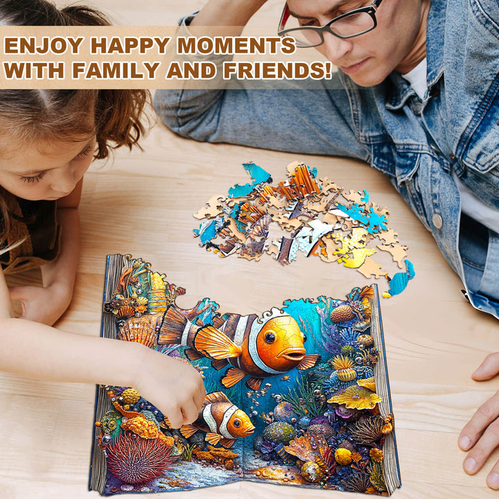 Puzzle en bois Histoire de poisson-clown