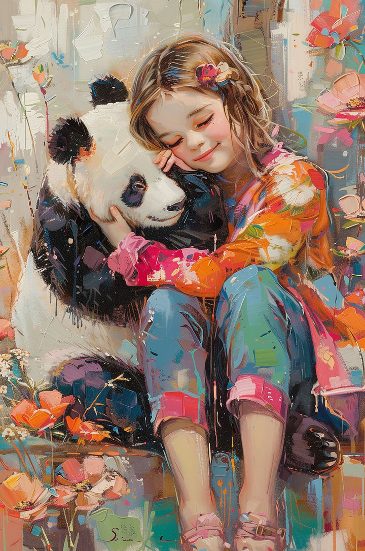 Panda and Girl 500 / 1000 Piece Puzzle