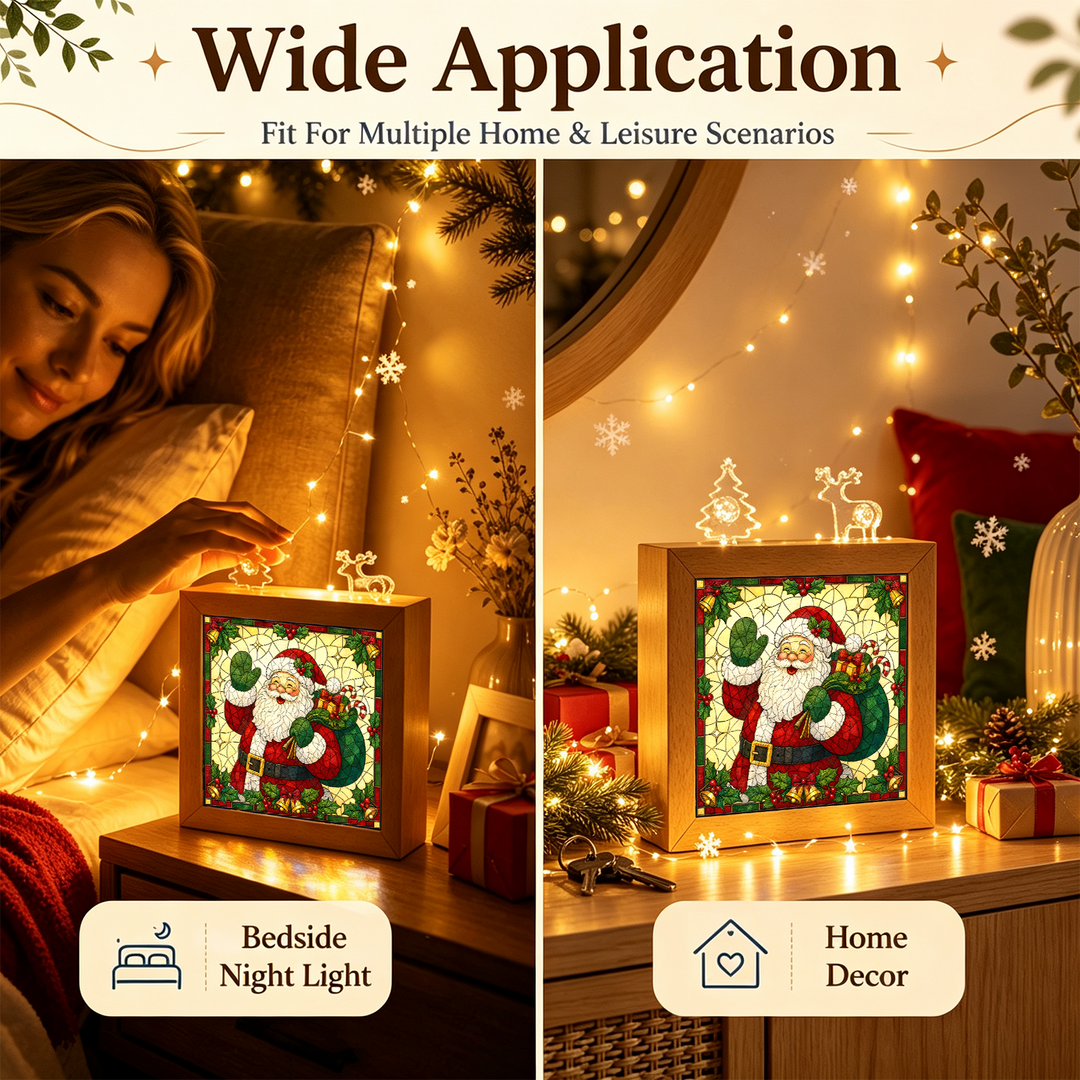 Acrylic Puzzle Night Light - Gift Giving Santa