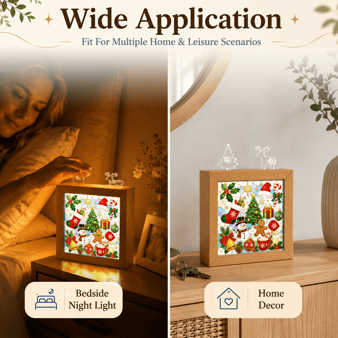 Acrylic Puzzle Night Light - Festive Snowman