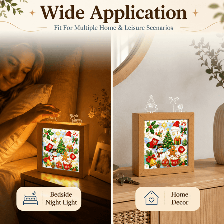 Acrylic Puzzle Night Light - Festive Snowman