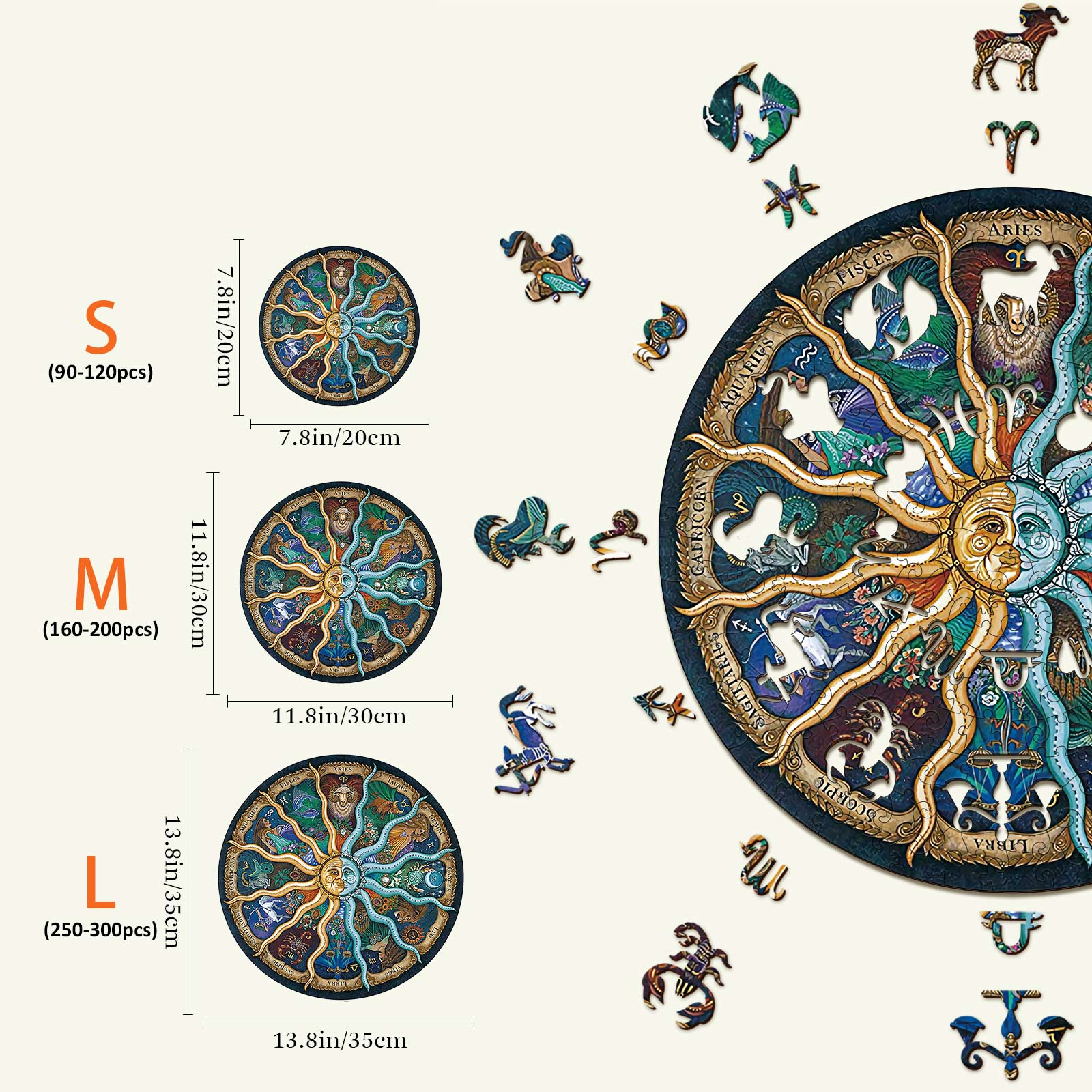 Constellation Horoscope Wooden Jigsaw Puzzle
