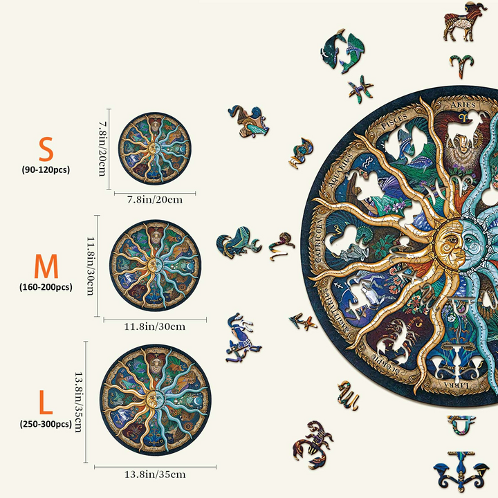 Constellation Horoscope Wooden Jigsaw Puzzle