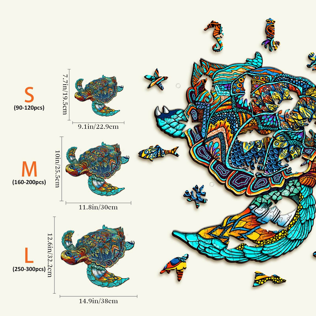 Resolute Turtle Wooden Jigsaw Puzzle