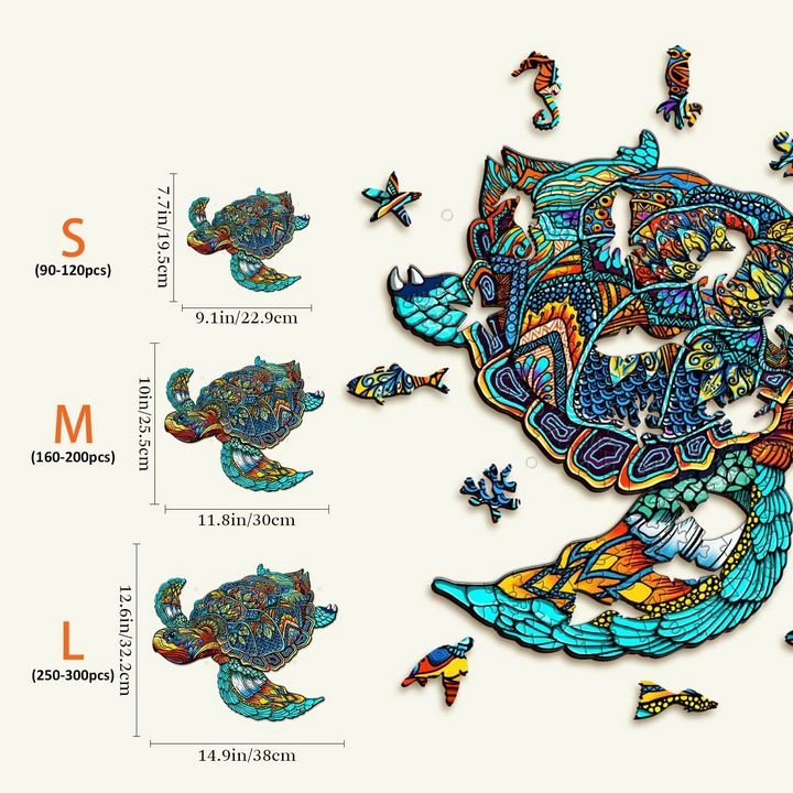 Resolute Turtle Wooden Jigsaw Puzzle