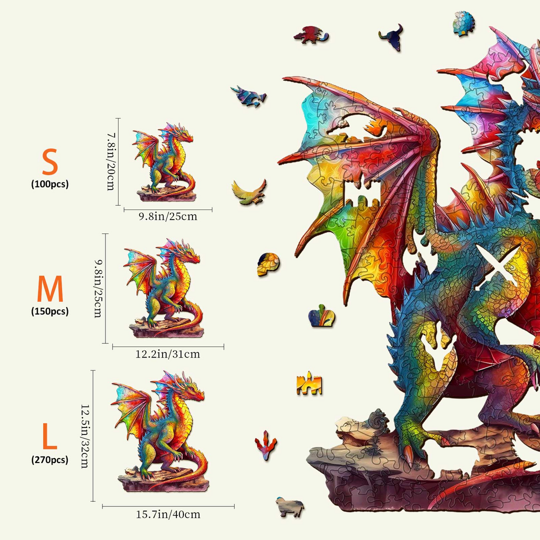 Colorful Dragon-2 Wooden Jigsaw Puzzle
