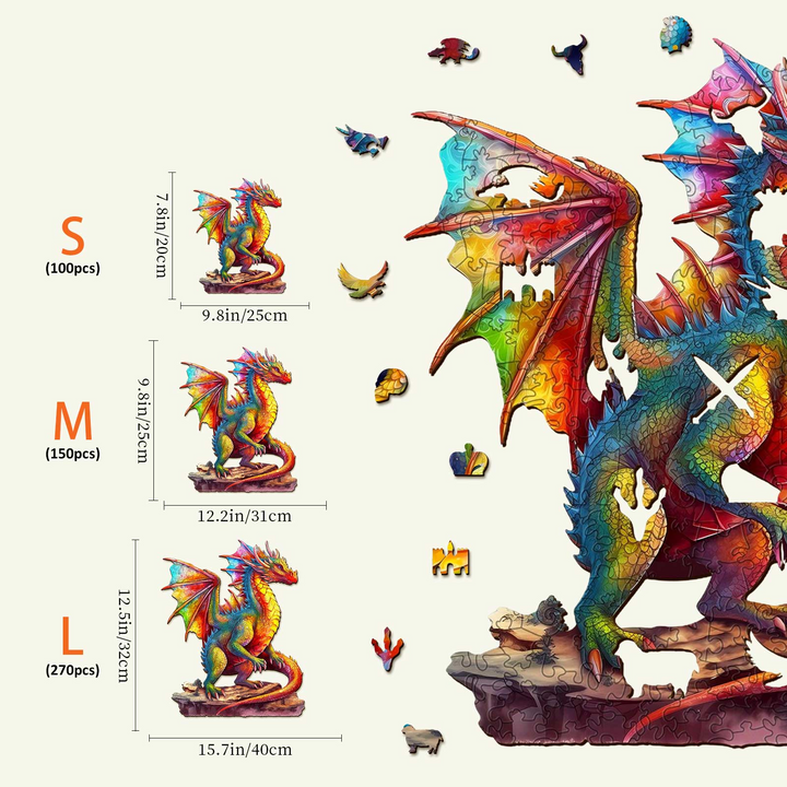 Colorful Dragon-2 Wooden Jigsaw Puzzle