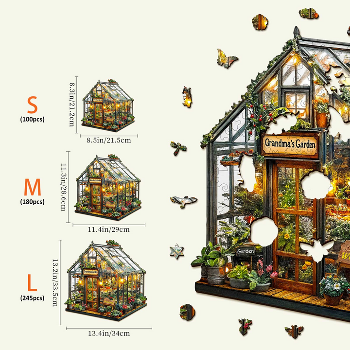 Puzzle en bois Jardin de grand-mère