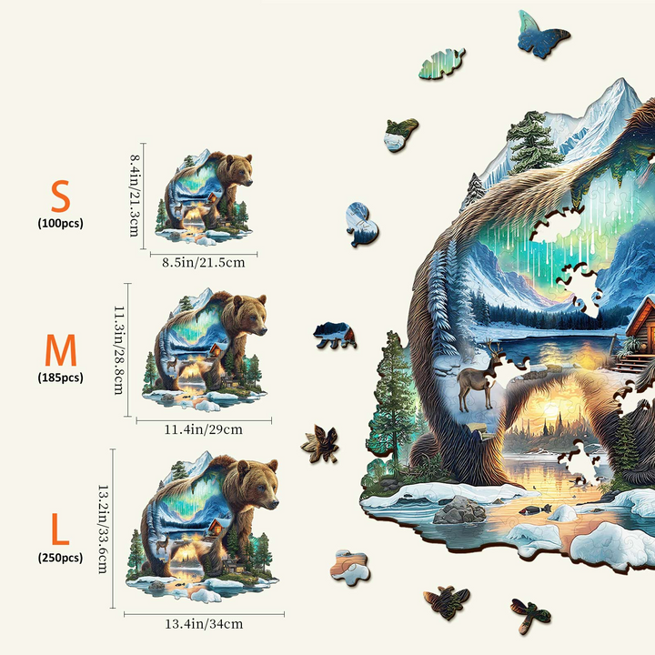 Puzzle en bois Ours Aurore