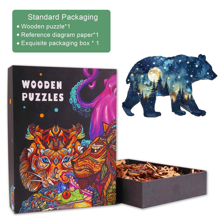 Astral Bear Wooden Jigsaw Puzzle
